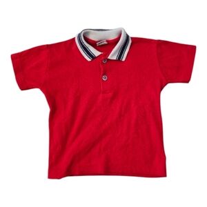 Vintage 1990s Y2k Kitestrings Red Polo Shirt